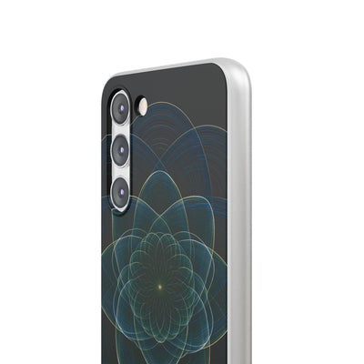Blue Lite Phone Case for Samsung - Celestial Wireframe Bloom