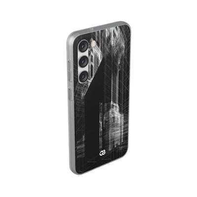 Black Lite Phone Case for Samsung - Ghost Urban Wireframe