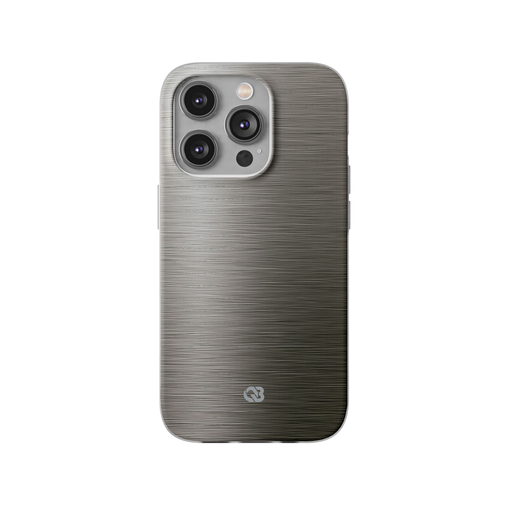 Grey Lite Phone Case for iPhone - Brushed Industrial Steel
