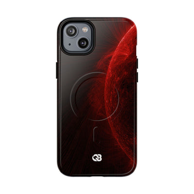 Red Tough 2.0 Magsafe Phone Case for iPhone - Solar Crimson Flare