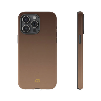 Brown Tough Phone Case for iPhone - Smoked Caramel Fade