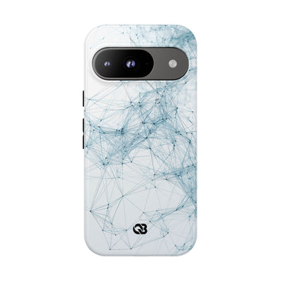 Blue Tough Phone Case for Google Pixel - Glacial Neural Web