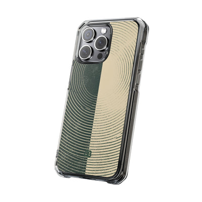 Green Impact MagSafe Phone Case for iPhone - Evergreen Split Grain