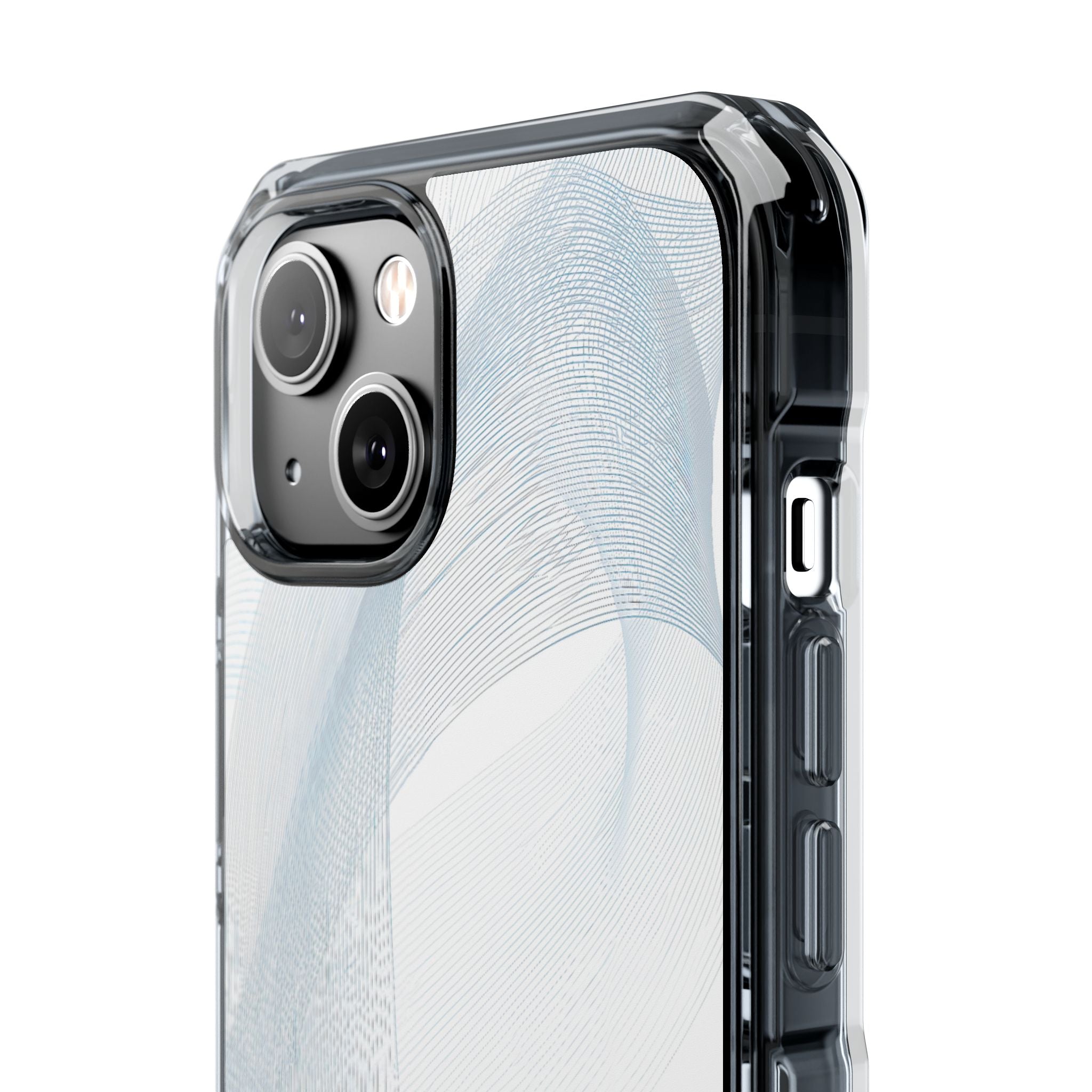 White Impact MagSafe Phone Case for iPhone - Arctic Line Current