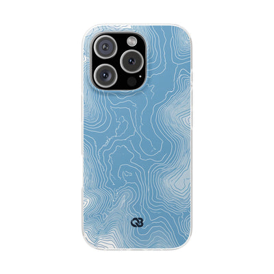 Blue Lite Phone Case for iPhone - Glacial Ridge Topo