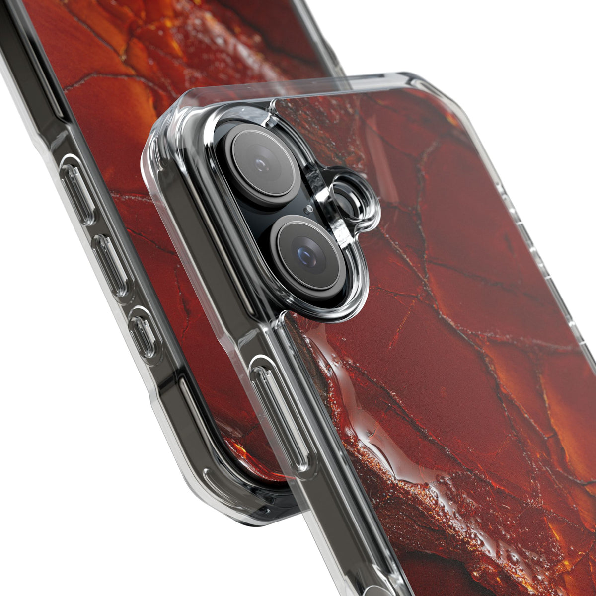 Amber Embrace · Clear Impact Magnetic Phone Case for iPhone · Brown
