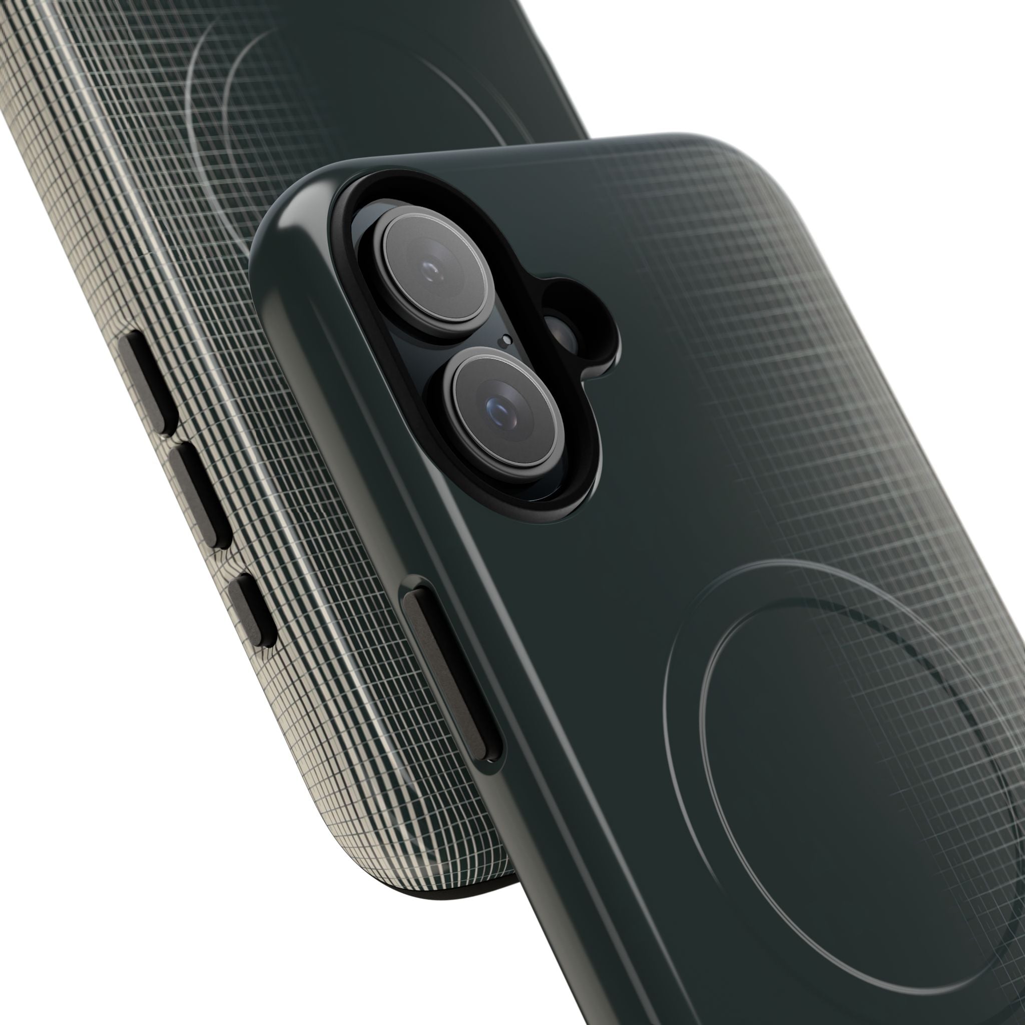Grey Tough 2.0 Magsafe Phone Case for iPhone - Charcoal Tech Grid