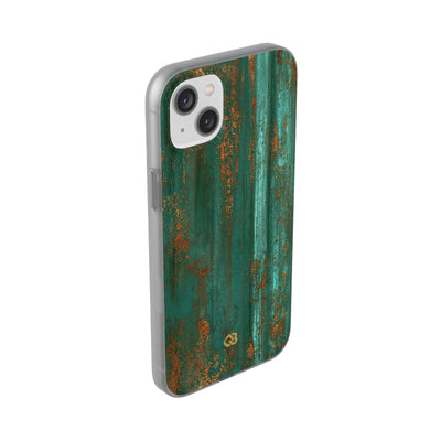 Teal Lite Phone Case for iPhone - Verdigris Copper Siding