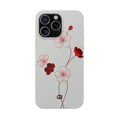Red Lite Phone Case for iPhone - Kyoto Ember Bloom
