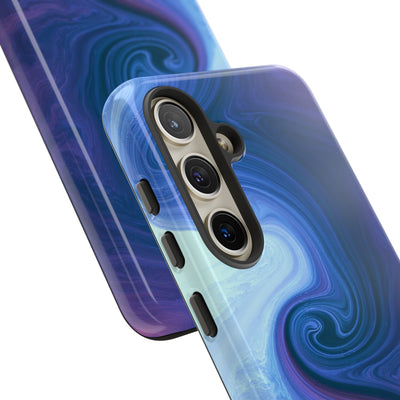 Azure Fluid Swirl · Tough Phone Case for Samsung · Blue