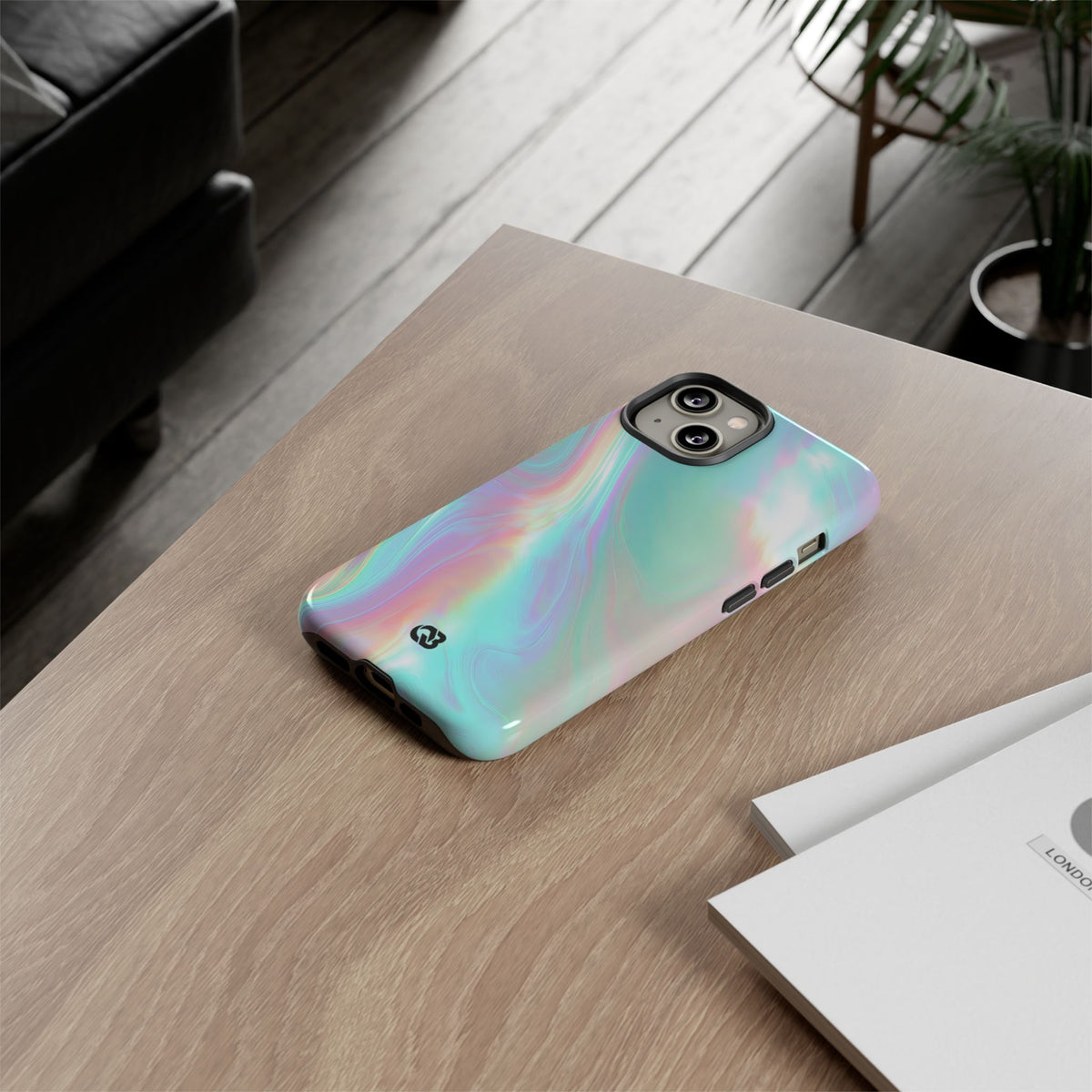 Prismatic Liquid Light · Tough Phone Case for iPhone · Teal