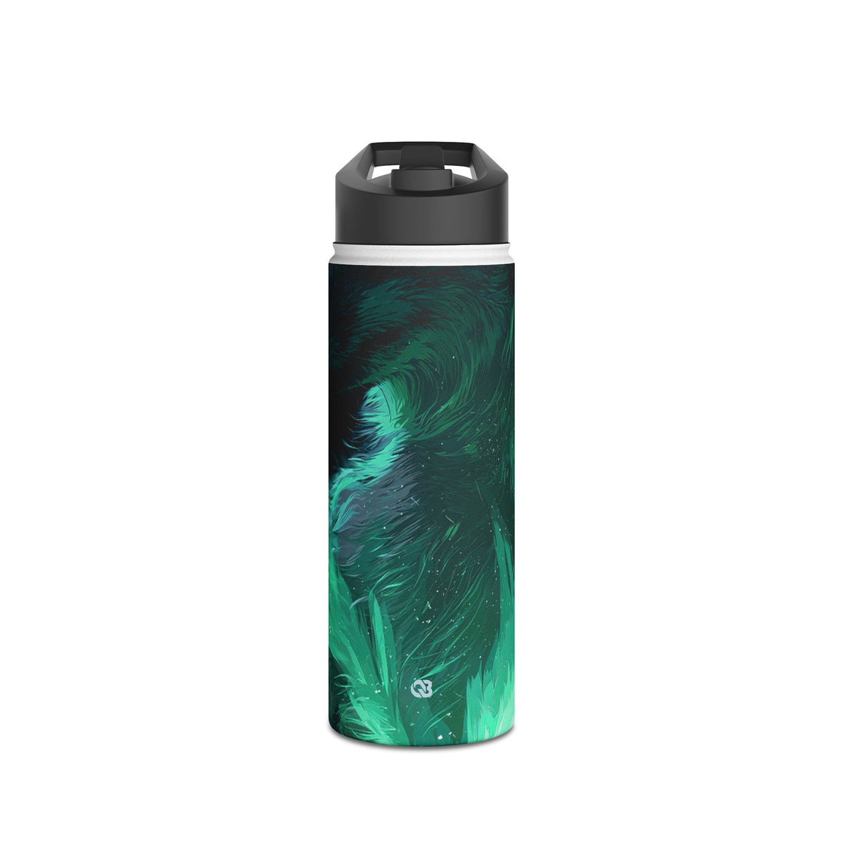 Nordic Aurora Fox · Insulated Water Bottle · Teal