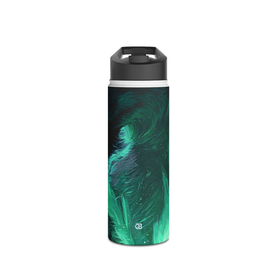 Nordic Aurora Fox · Insulated Water Bottle · Teal