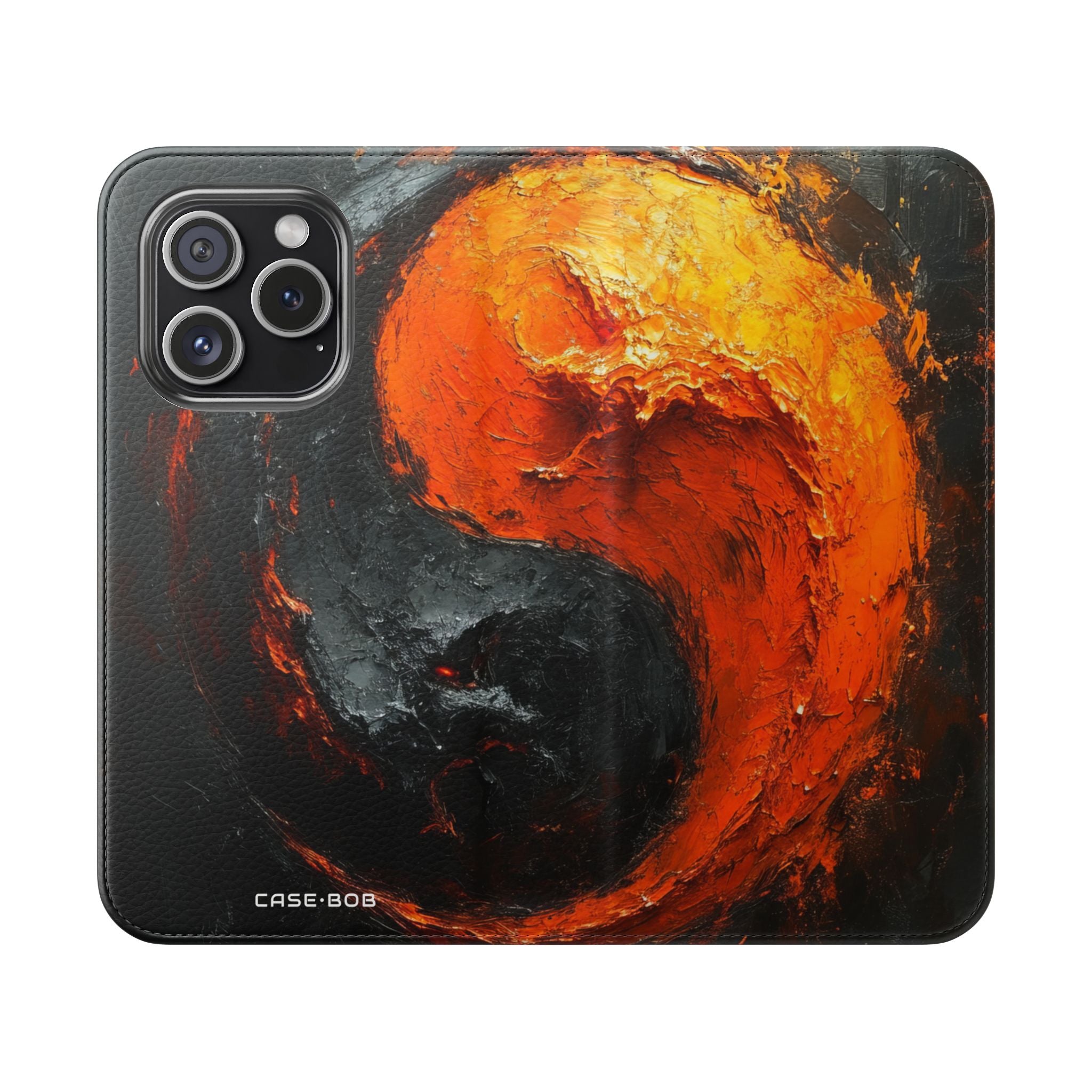 Fiery Yin Yang - iPhone 15 Pro Case - Wallet