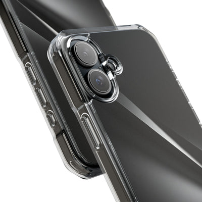 Obsidian Ridge · Clear Impact Magnetic Phone Case for iPhone ·  Black