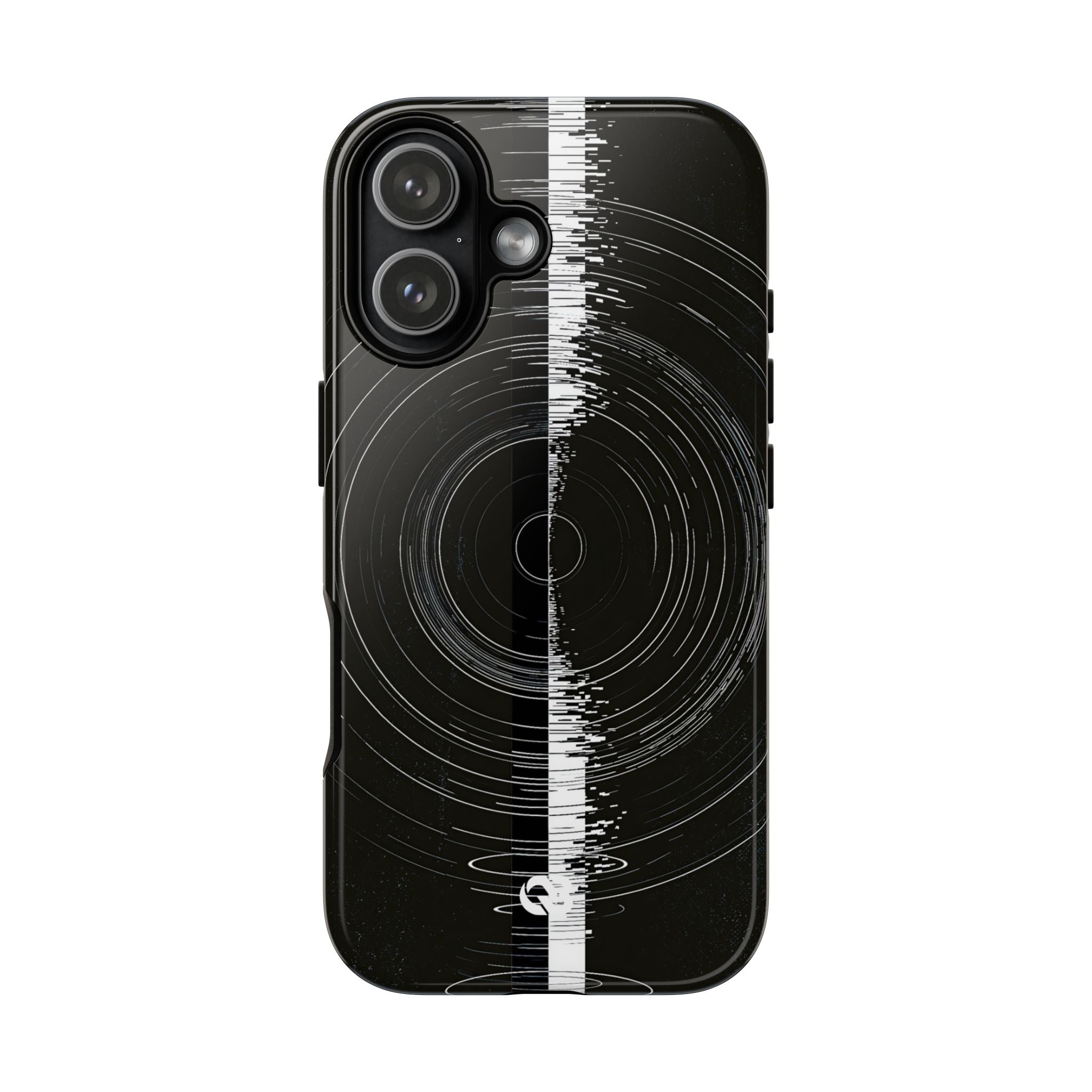 Black Tough Phone Case for iPhone - Obsidian Orbital Signal
