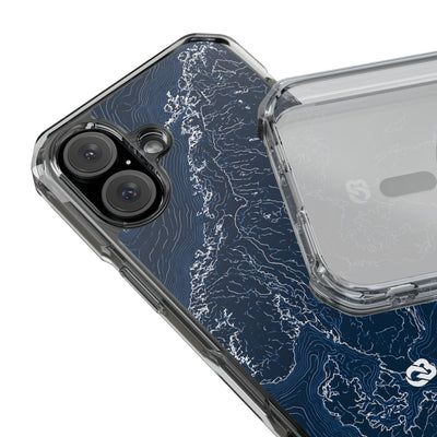 Nordic Contour Chart · Clear Impact Magnetic Phone Case for iPhone · Blue
