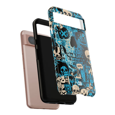 Electric Skull Graffiti · Tough Phone Case for Pixel ·  Blue