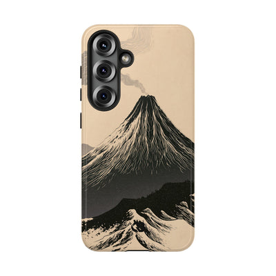 Beige Tough Phone Case for Samsung - Obsidian Ink Summit