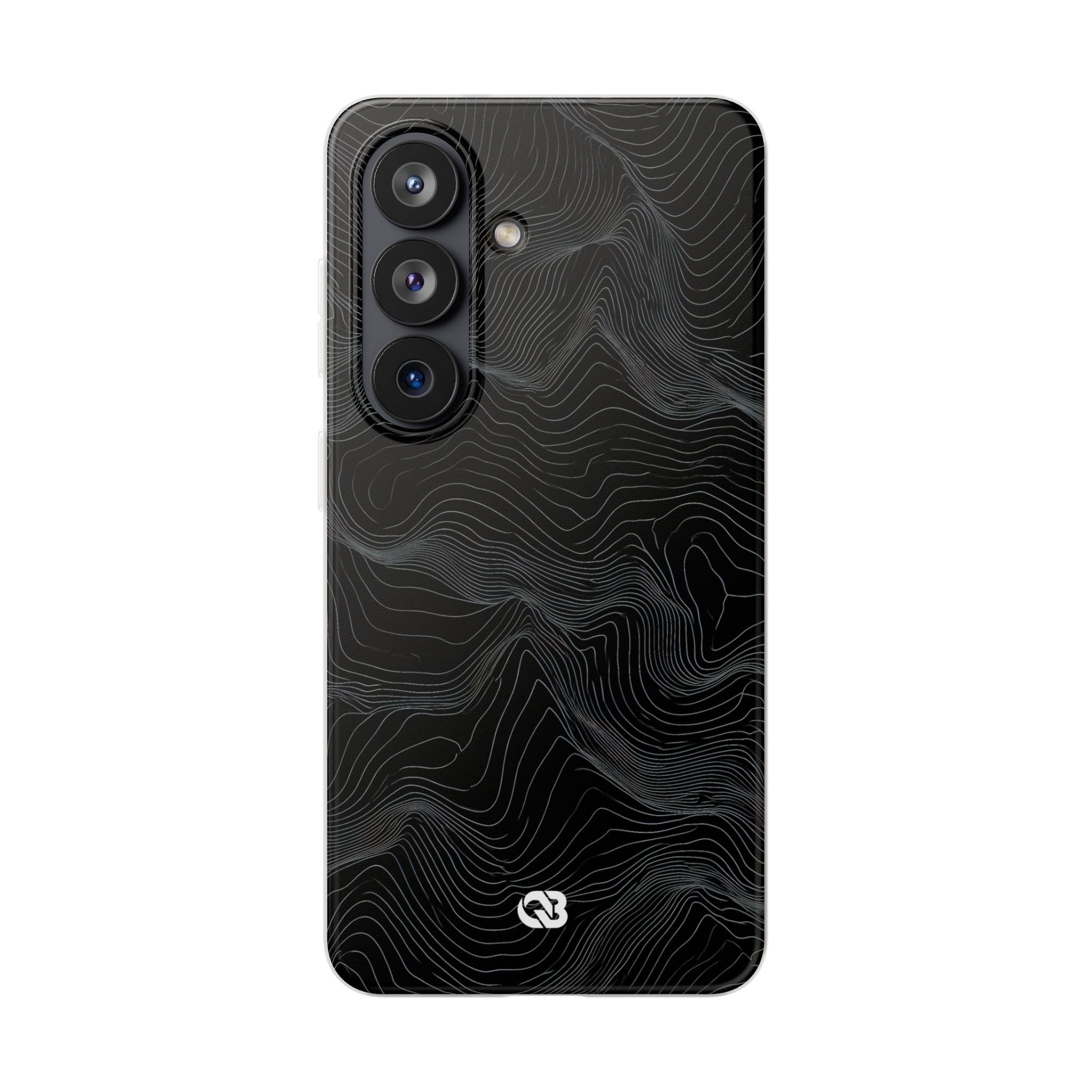 Black Lite Phone Case for Samsung - Obsidian Topo Wireframe