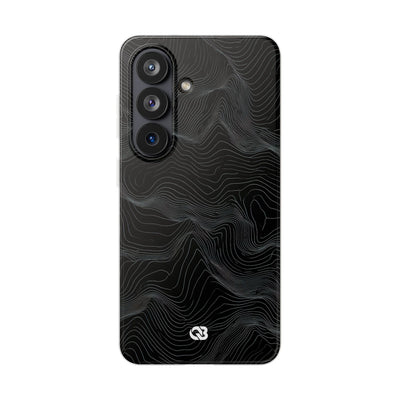 Black Lite Phone Case for Samsung - Obsidian Topo Wireframe