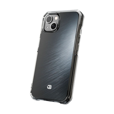 Brushed Obsidian Steel · Clear Impact Magnetic Phone Case for iPhone ·  Grey