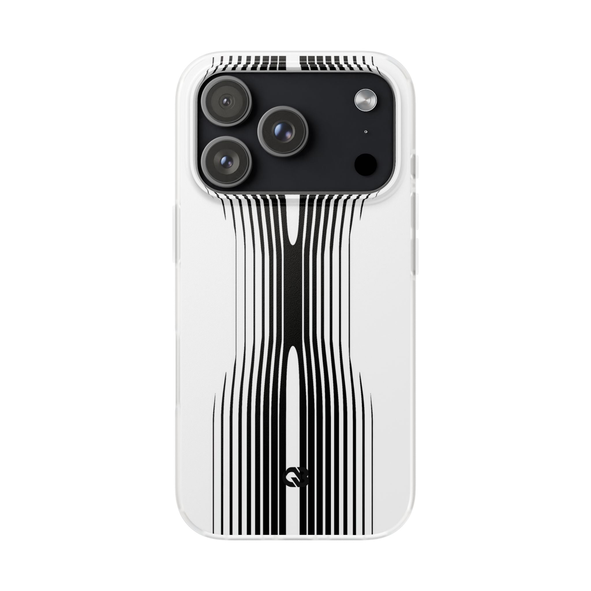 White Lite Phone Case for iPhone - Kinetic Mono Distortion