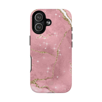 Rose Sparkle Marble · Tough+ Coque de téléphone pour iPhone · Magsafe