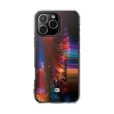 Black Impact MagSafe Phone Case for iPhone - Cyber Optic Streak