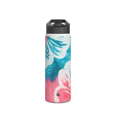 Tropical Hibiscus Bloom · Insulated Water Bottle · Teal