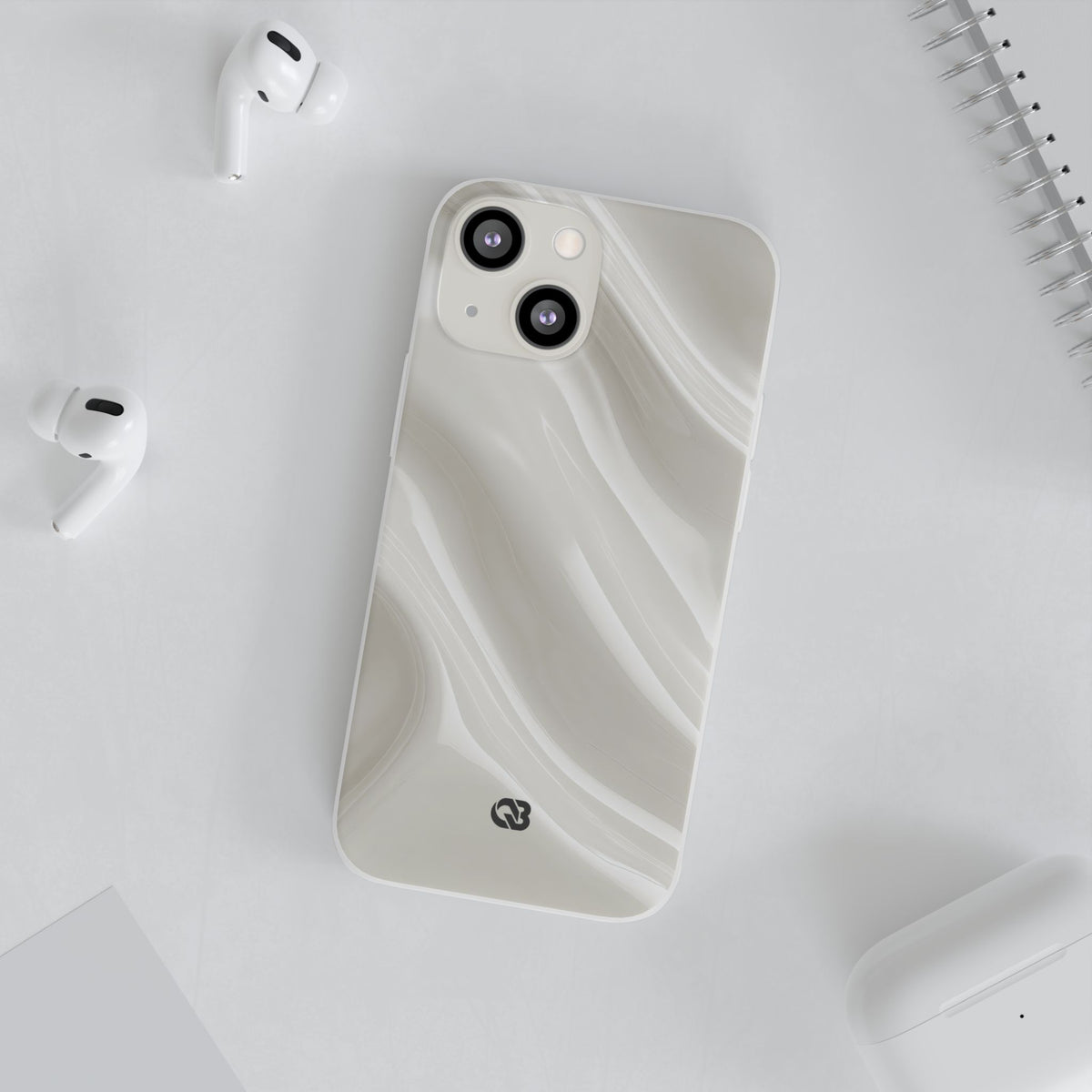 Liquid Enamel Fold · Lite Phone Case for iPhone ·  White