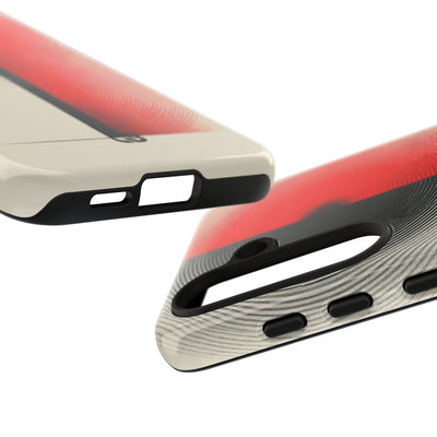 Red Tough Phone Case for Samsung - Split Signal Red