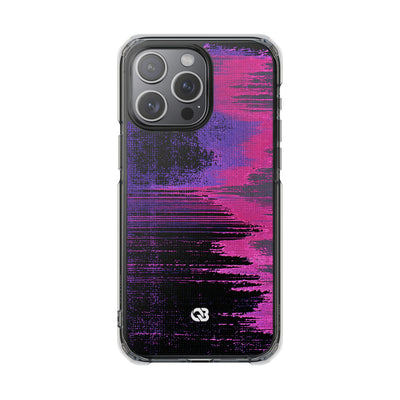 Neon Signal Shift · Clear Impact Magnetic Phone Case for iPhone · Purple