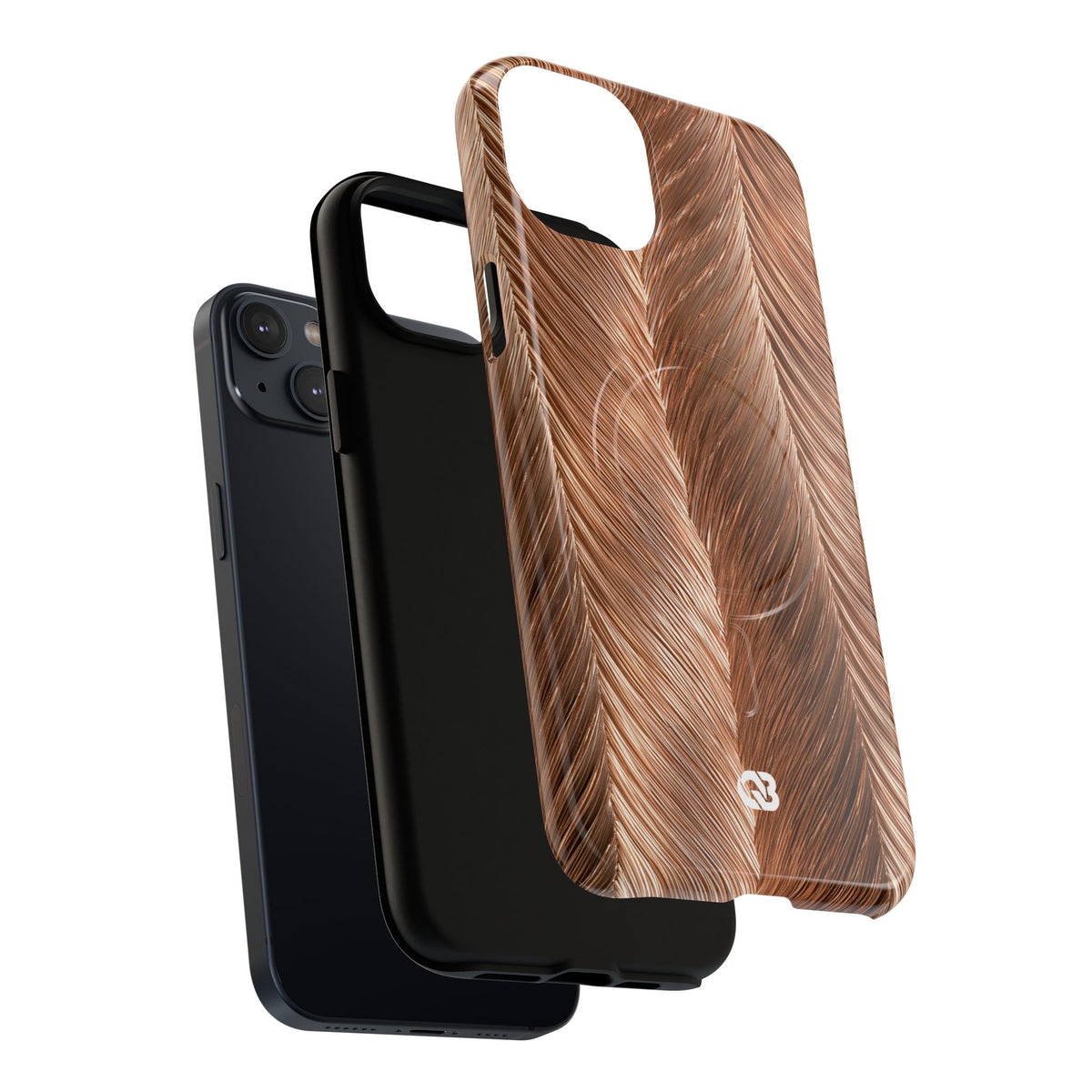 Rose Gold Weave · Tough 2.0 Magnetic Phone Case for iPhone · Brown