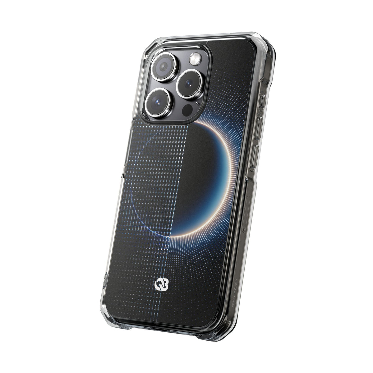 Luminous Meridian · Clear Impact Magnetic Phone Case for iPhone · Black
