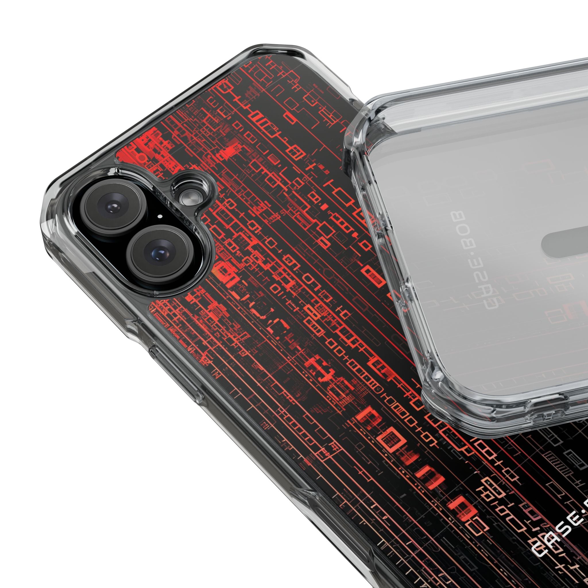 Crimson Glyphs iPhone 16 Plus Case - Impact