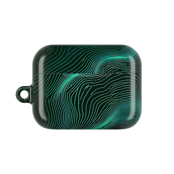 Emerald Topo Ridge · Hard Case for AirPods & AirPods Pro · Green