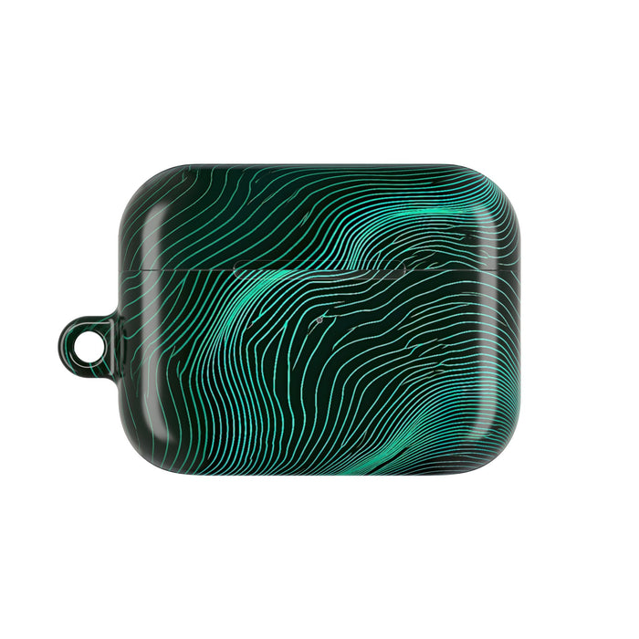 Emerald Topo Ridge · Hard Case for AirPods & AirPods Pro · Green