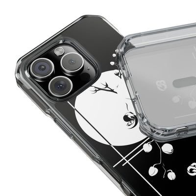 Nocturne Orchid Bloom · Clear Impact Magnetic Phone Case for iPhone ·  Black