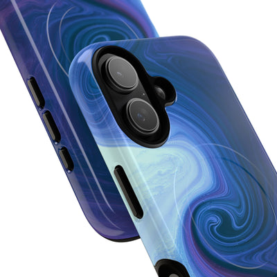 Azure Fluid Swirl · Tough 2.0 Magnetic Phone Case for iPhone · Blue