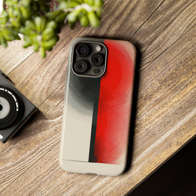 Red Tough Phone Case for iPhone - Split Signal Red