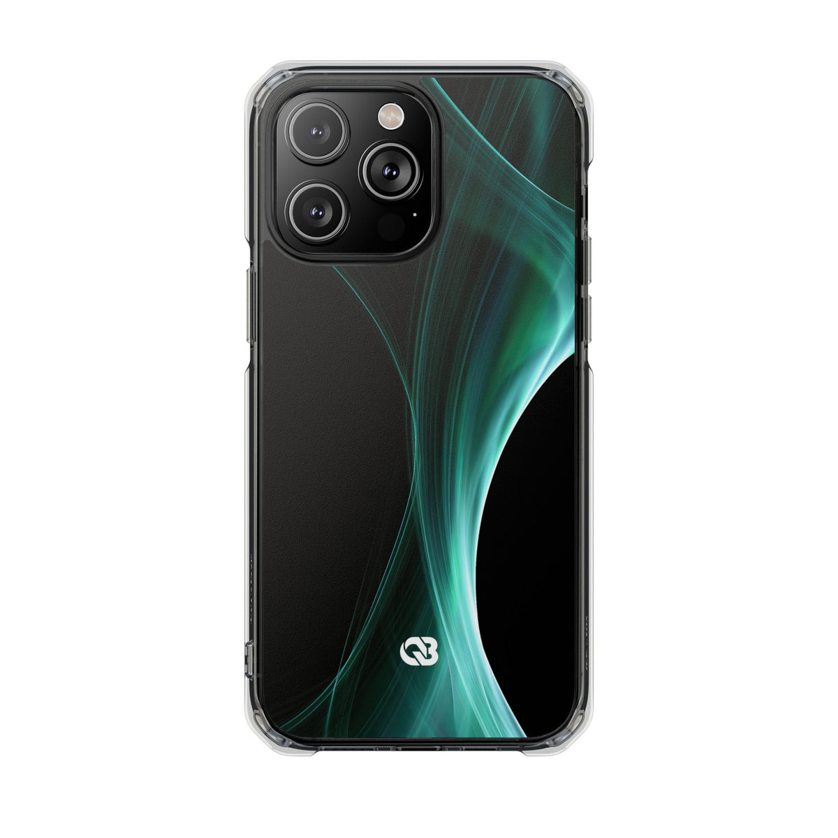 Emerald Lumen · Clear Impact Magnetic Phone Case for iPhone · Green