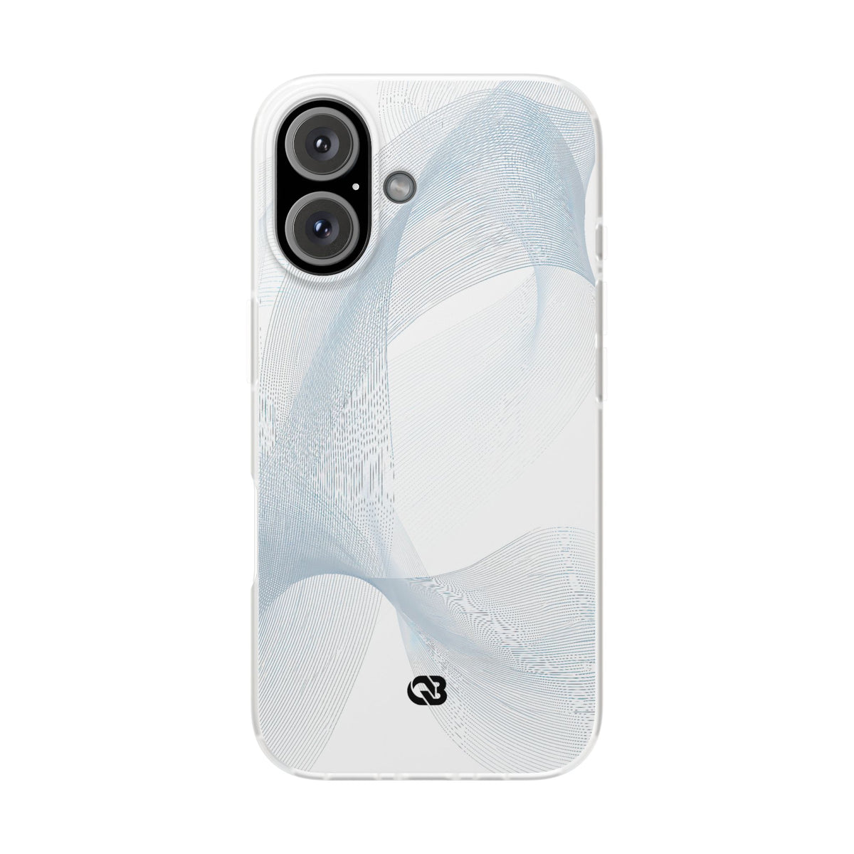 Glacial Contour Waves · Lite Phone Case for iPhone ·  White