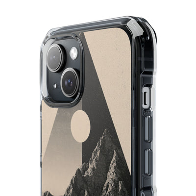 Beige Impact MagSafe Phone Case for iPhone - Obsidian Summit Parchment