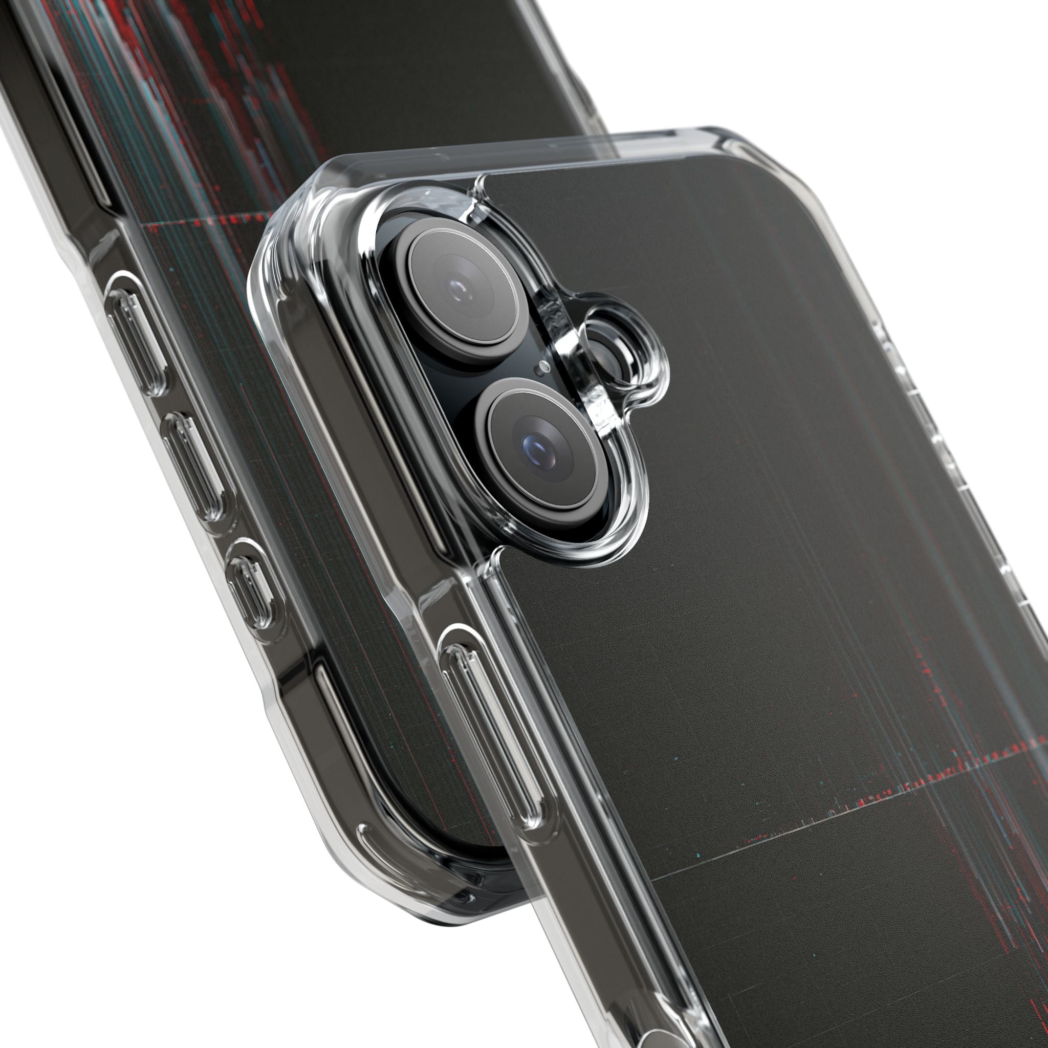 Black Impact MagSafe Phone Case for iPhone - Corrupted Data Stream