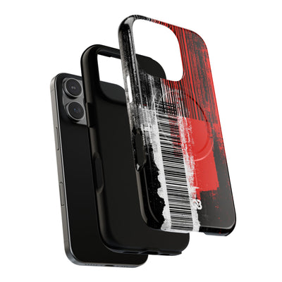 Distorted Barcode · Tough 2.0 Magnetic Phone Case for iPhone · Black