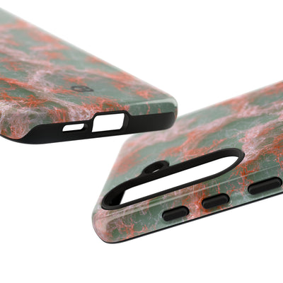 Coral Pixel Matrix · Tough Phone Case for Samsung · Green