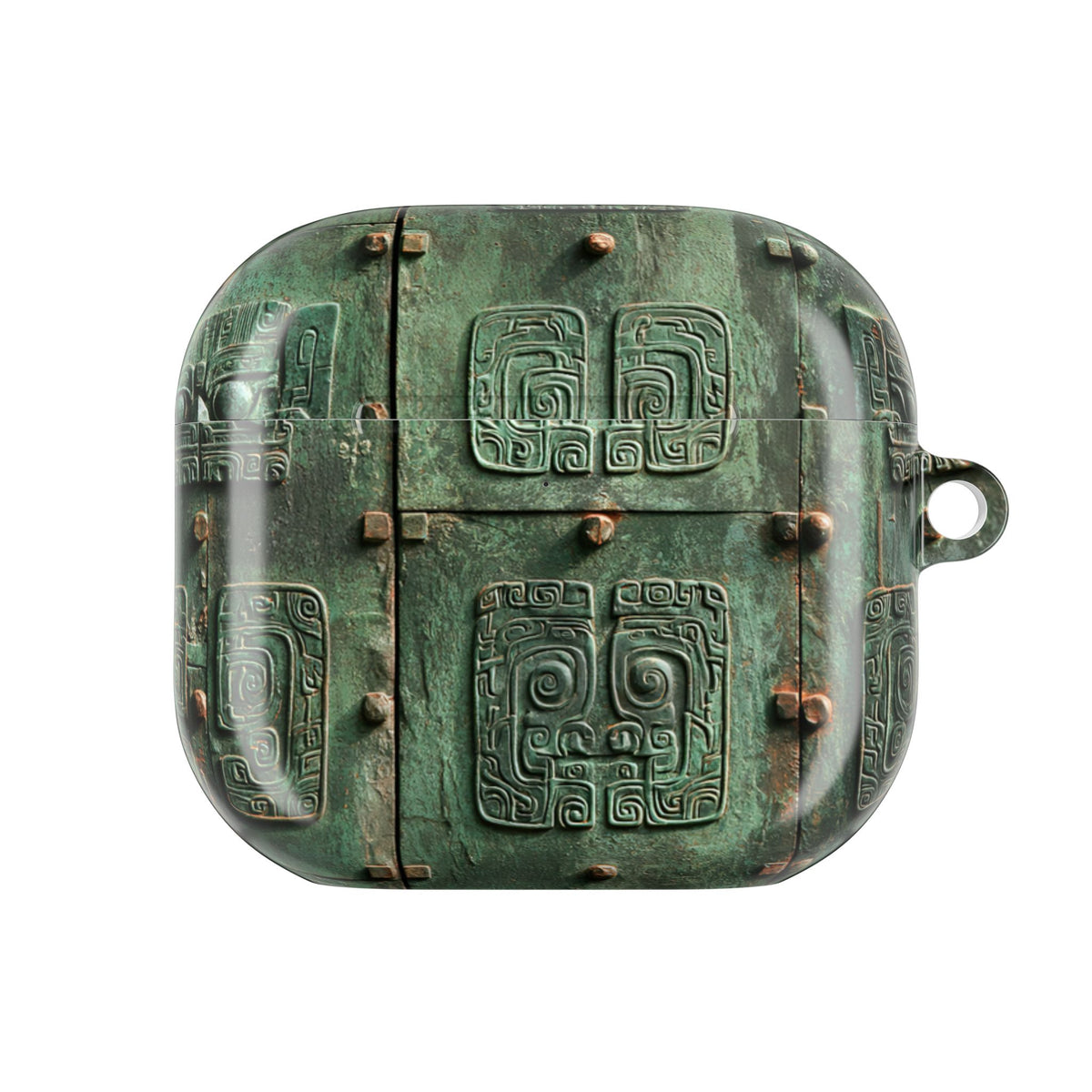 Dynastic Bronze Relief · Hard Case for AirPods & AirPods Pro · Green