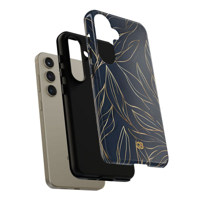 Gilded Navy Foliage · Tough Etui na telefon dla Samsung