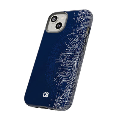 Blue Tough Phone Case for iPhone - Cobalt Circuit Logic